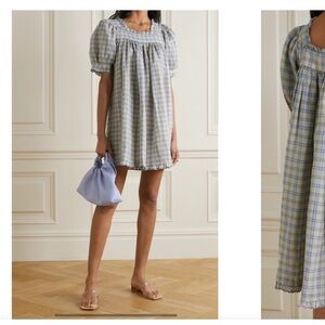 Dôen Frede Ruffle Checked Dress